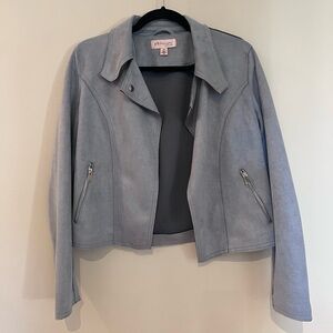 Philosophy Light Blue Suede Jacket